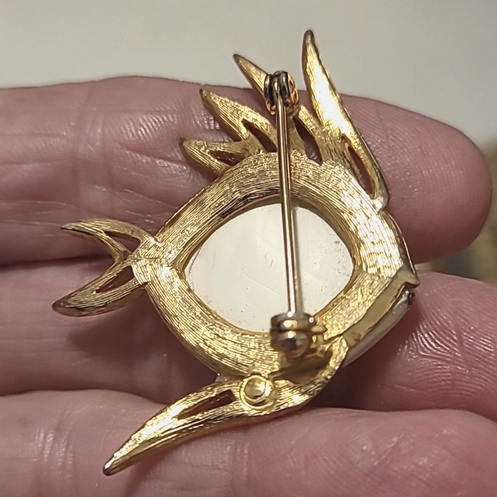 Fish brooch vintage goldtone - Picture 13 of 14